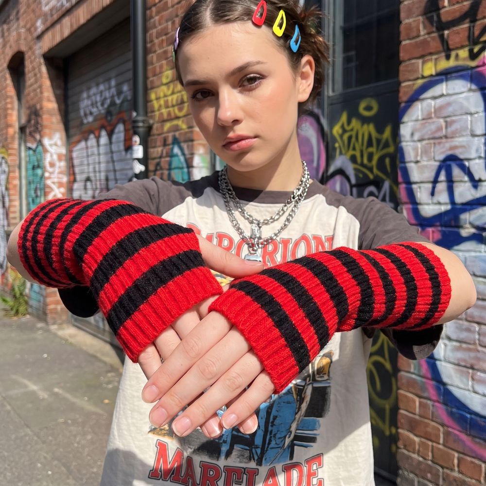Women Fashion Gloves - Guantes Largos sin Dedos de Punto