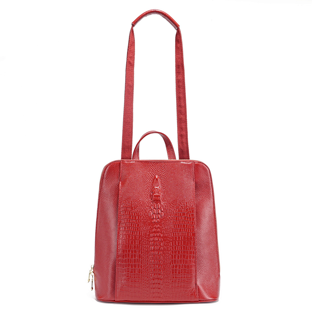 Women'S Fashion Magazine - Zency Mochila de cuero 100% genuino
