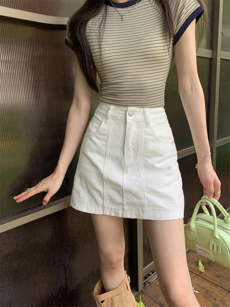 A-Line Skirt Midi - Minifalda vaquera de corte en A,