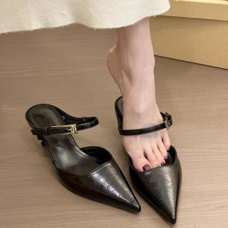 Women'S Fashion Brand Shoes - Zapatillas de tacón medio con punta