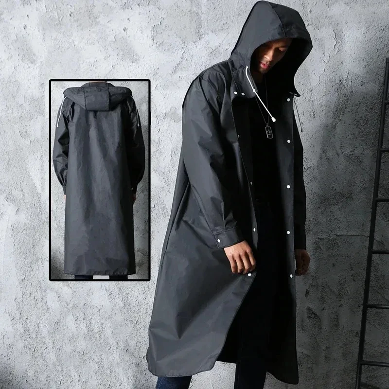 Women'S Fashion Raincoat - Chubasquero largo impermeable para hombre y