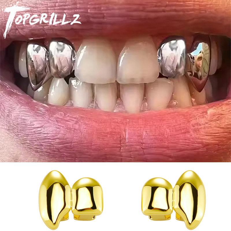 Women'S Fashion Visor - TOPGRILLZ Vampiro DIY doble colmillos Grillz