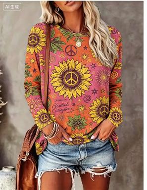 Women'S Fashion Q - Camiseta de manga larga para mujer,
