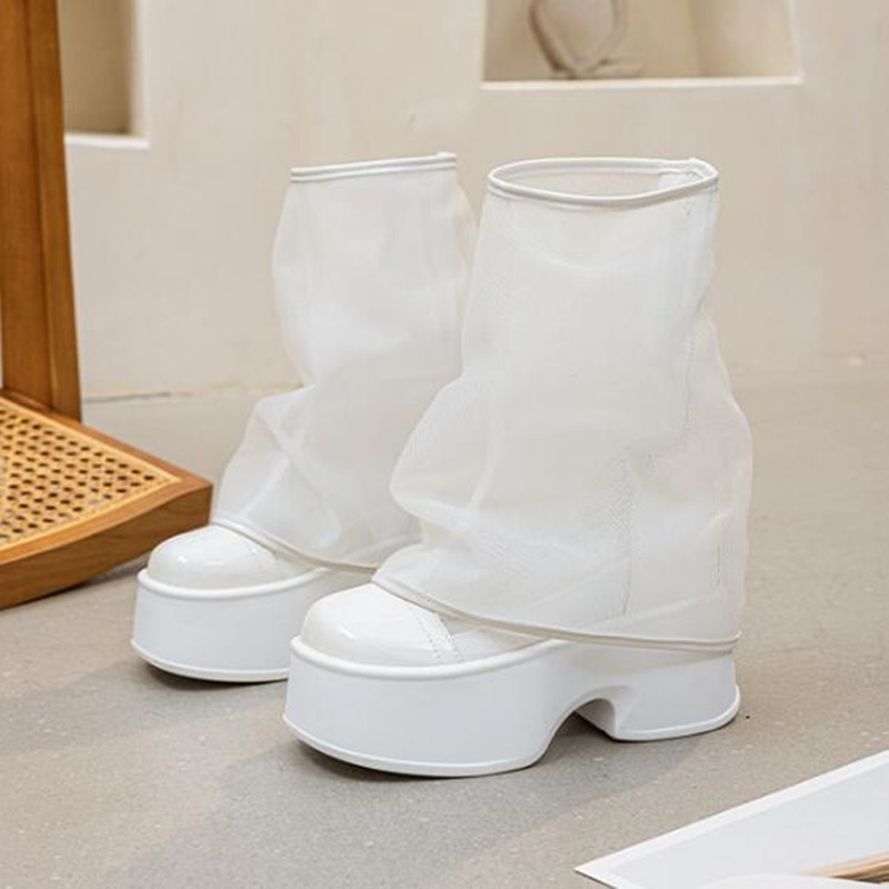Women'S Fashion Layering - Botines de tacón grueso para mujer,