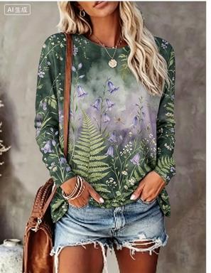 Women'S Fashion Q - Camiseta de manga larga para mujer