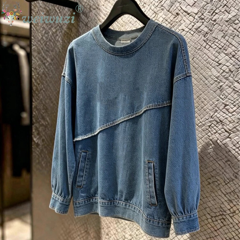 Women'S Fashion Denim Jacket - Chaqueta vaquera para mujer, corte irregular,