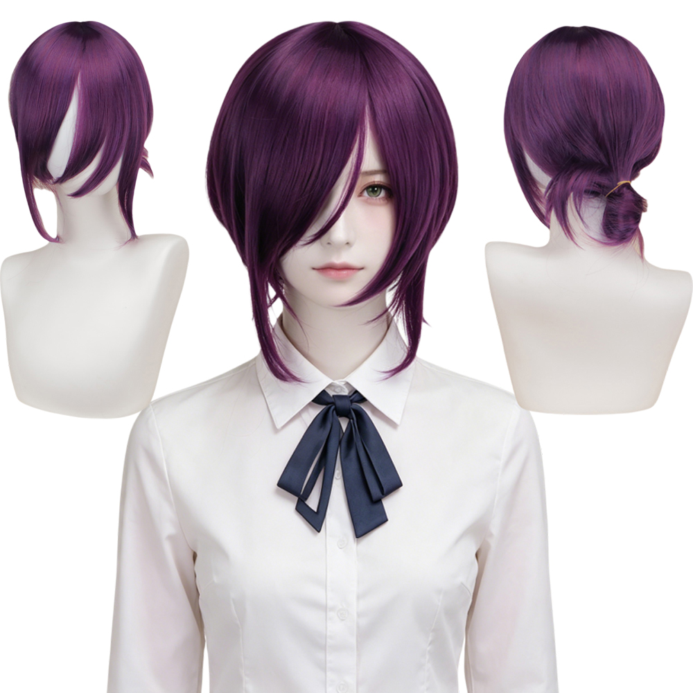 Women'S Fashion Layering - Peluca Bob Morada Oscura en Capas