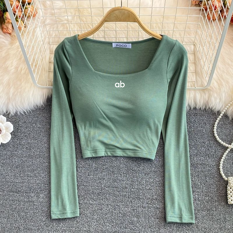Women'S Fashion Layering - Camiseta de manga larga con cuello