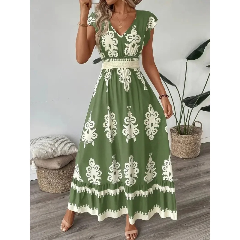 Women'S Fashion Visor - Vestido acampanado con cuello en V