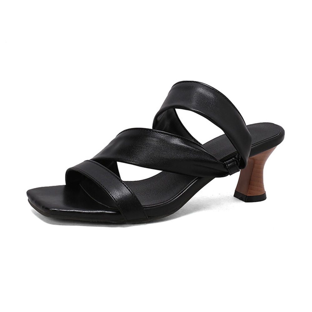 Women'S Fashion Q - Sandalias de tacón bajo tipo mule