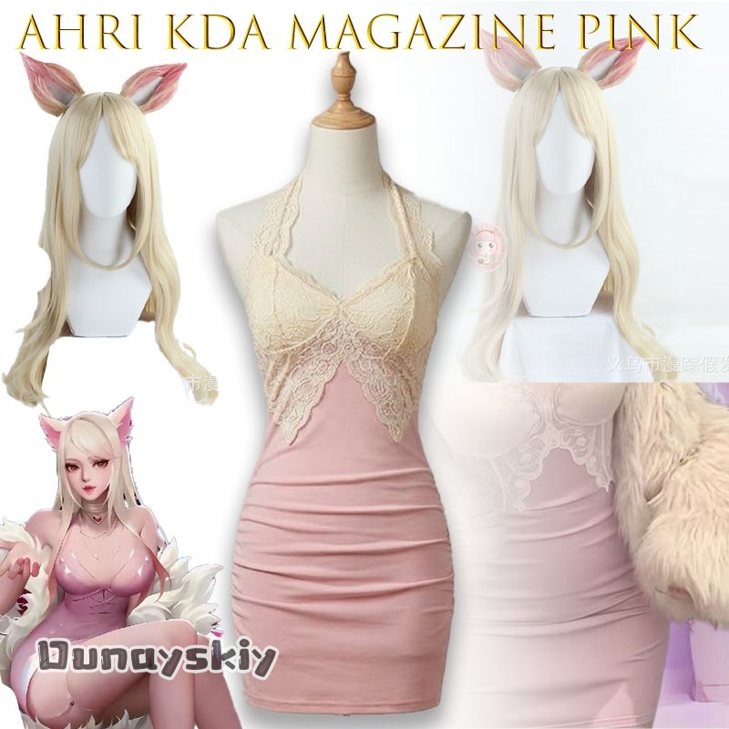 Women'S Fashion Magazine - Disfraz de Cosplay KDA Magazine Pink