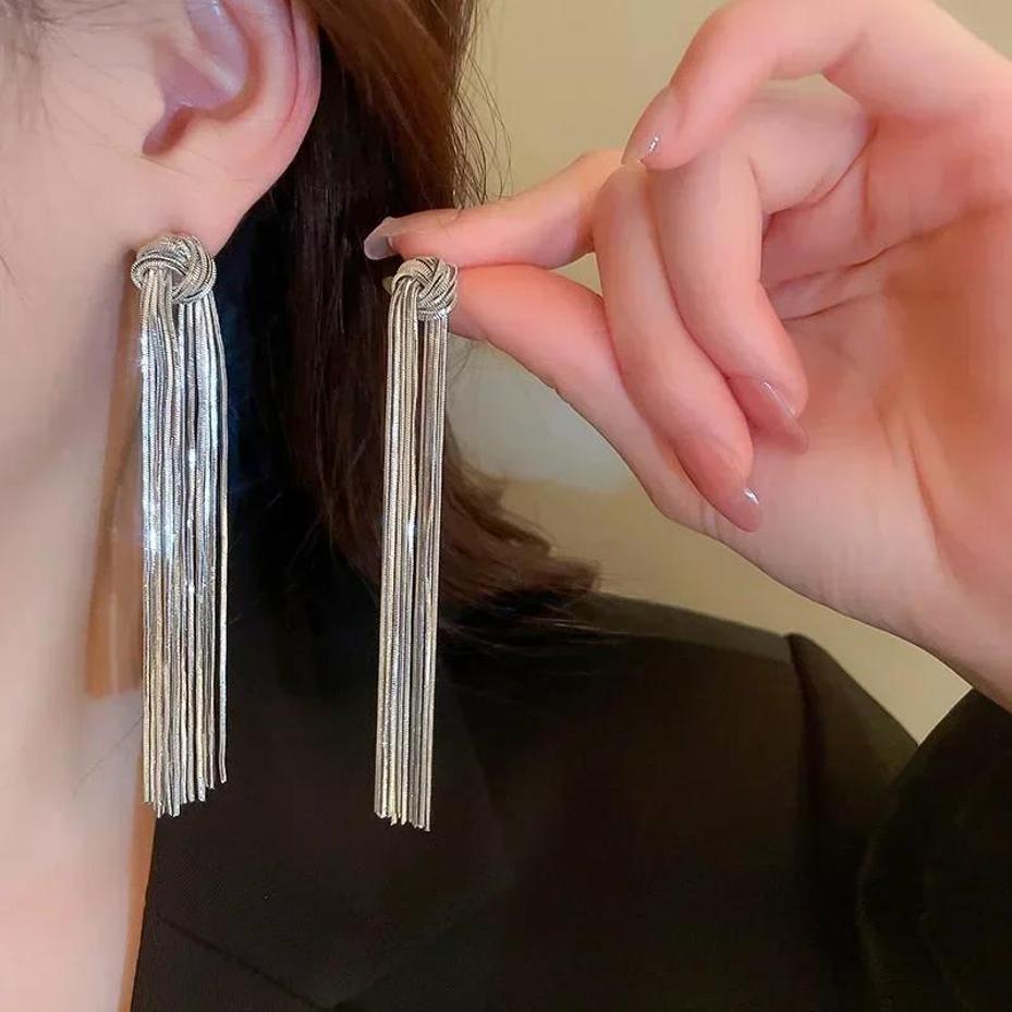 Pendientes de borla anudados c - Women'S Fashion Magazine reseña y precio