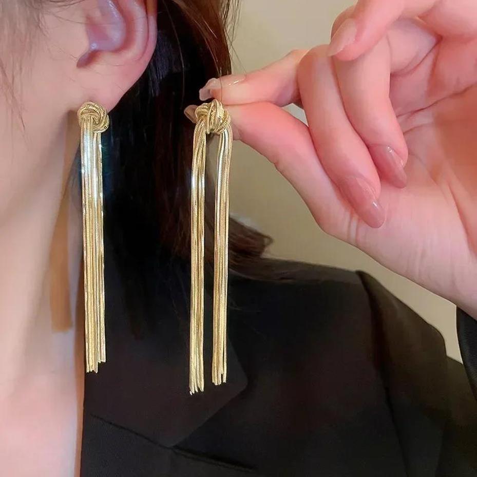 Pendientes de borla anudados c - Women'S Fashion Magazine reseña y precio