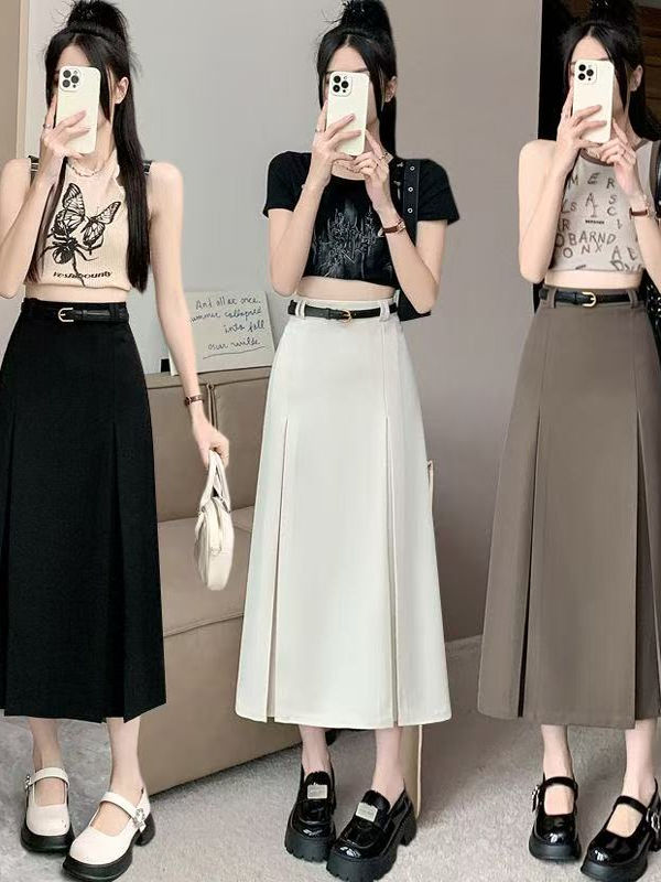 Falda de traje de talla ande,  - A-Line Skirt Midi reseña y precio