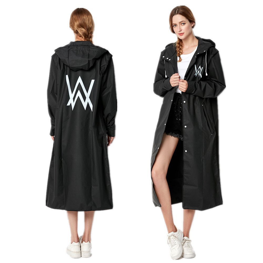 Nueva moda, capa de lluvia neg - Women'S Fashion Raincoat reseña y precio