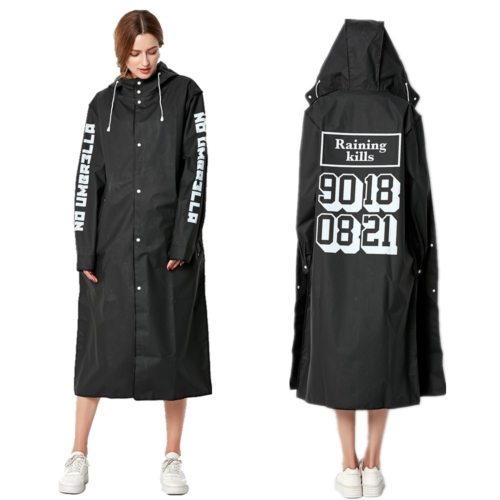 Nueva moda, capa de lluvia neg - Women'S Fashion Raincoat reseña y precio