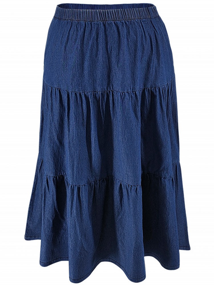 XL-5XL de talla grande para mu - A-Line Skirt Midi reseña y precio