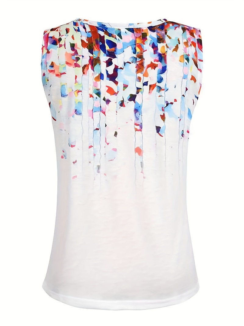 Top con estampado de flores y  - Women Fashion Vest reseña y precio