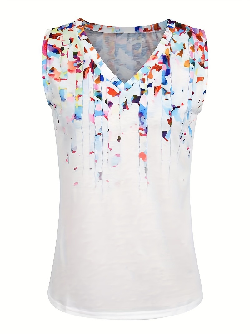 Top con estampado de flores y  - Women Fashion Vest reseña y precio