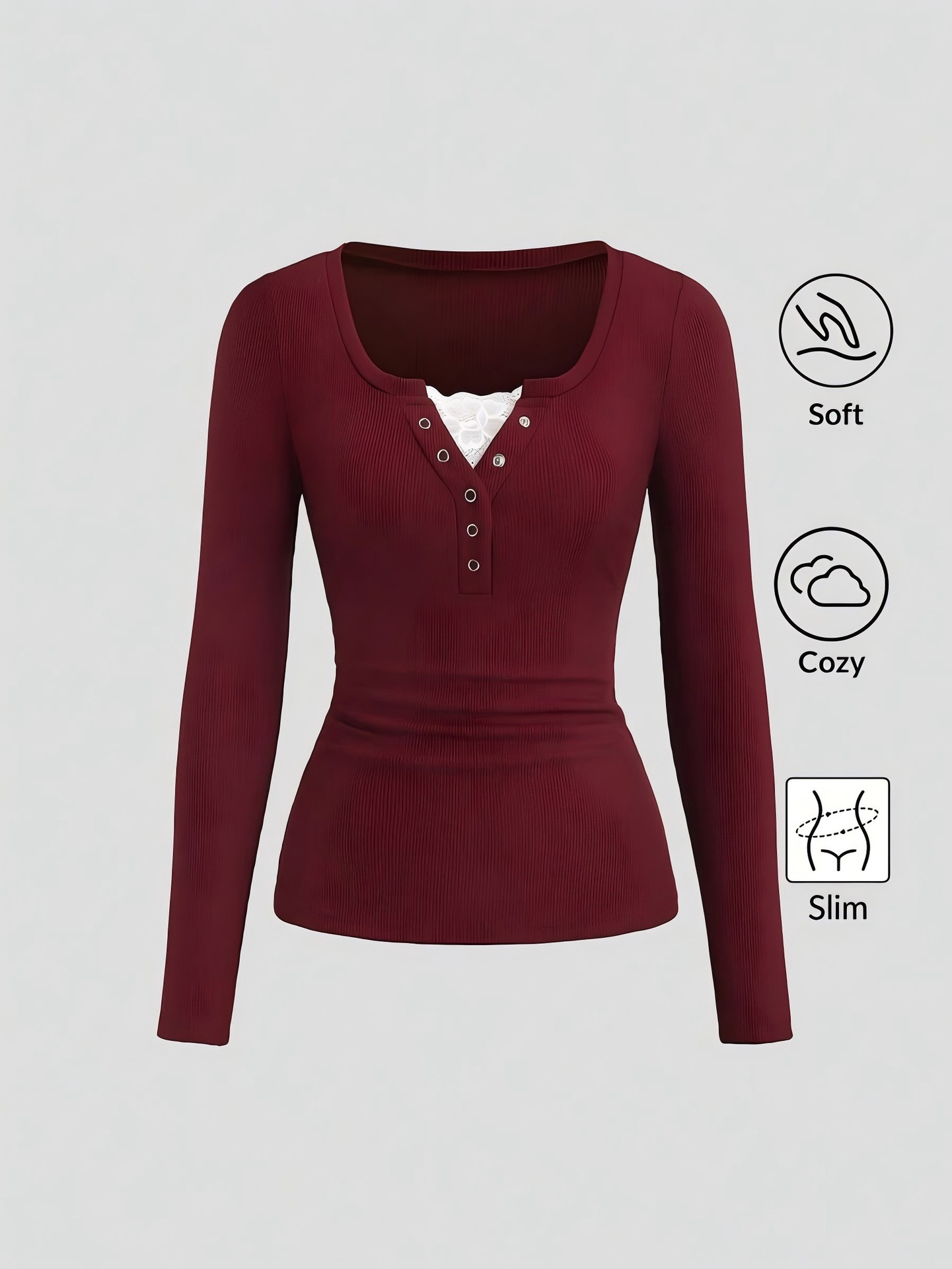 Camiseta Henley Americana para - Women'S Fashion Q reseña y precio