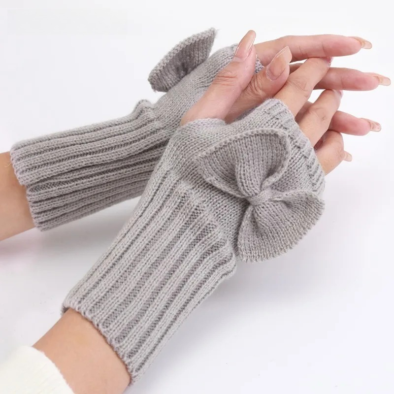 Guantes sin dedos con lazo tej - Women Fashion Gloves reseña y precio