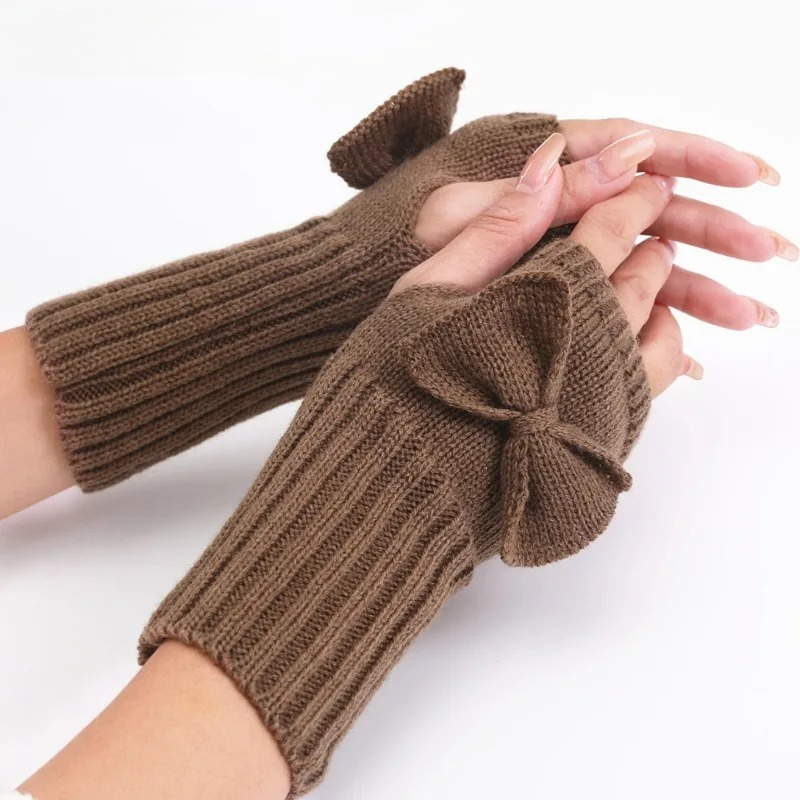 Guantes sin dedos con lazo tej - Women Fashion Gloves reseña y precio
