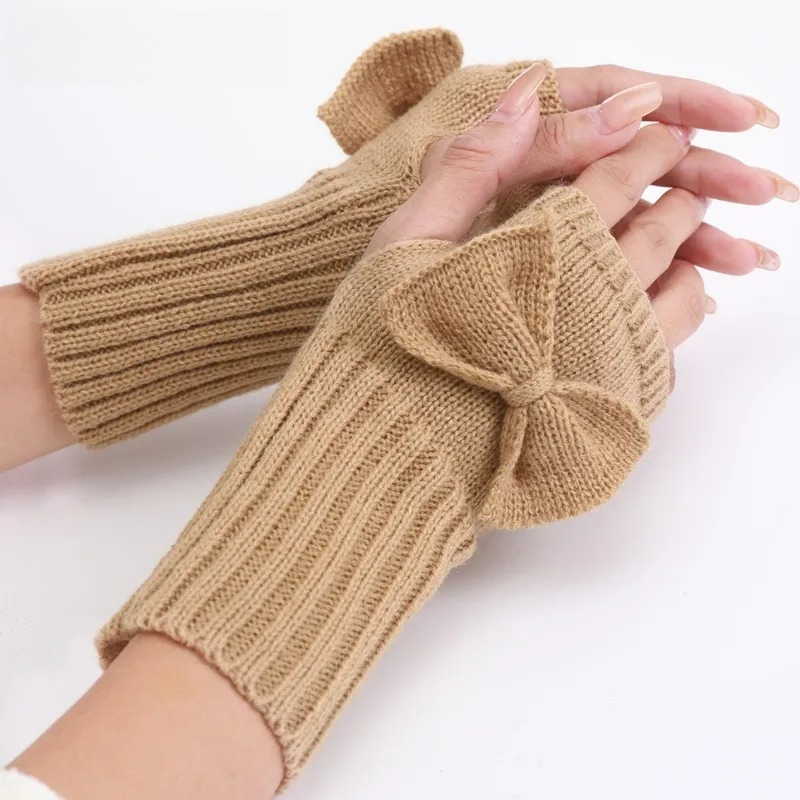 Guantes sin dedos con lazo tej - Women Fashion Gloves reseña y precio