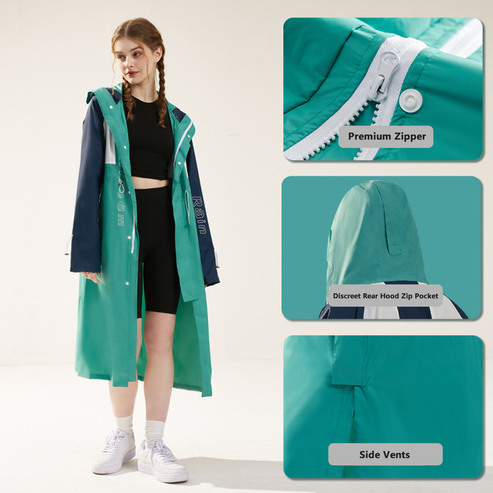 Nuevo Abrigo Largo Impermeable - Women'S Fashion Raincoat reseña y precio