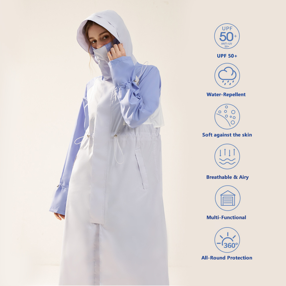 Nuevo Abrigo Largo Impermeable - Women'S Fashion Raincoat reseña y precio