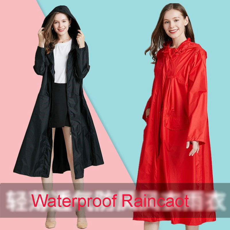 Chubasquero ligero rojo negro  - Women'S Fashion Raincoat reseña y precio