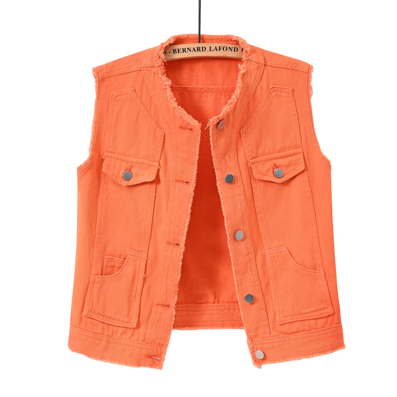 Chaleco vaquero sin mangas par - Women Fashion Vest reseña y precio