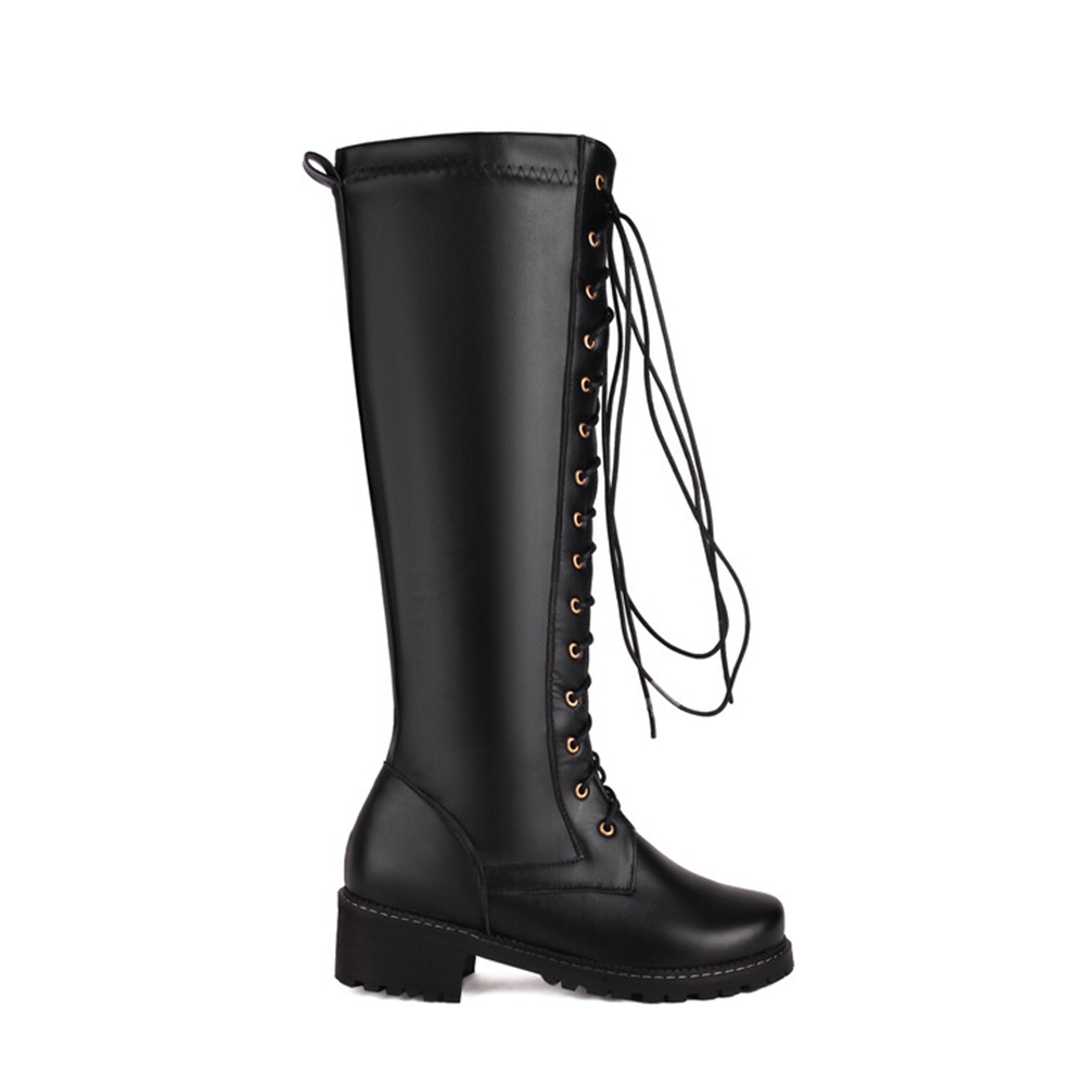 Botas de cuero hasta la rodill - Women'S Fashion Riding Boots reseña y precio
