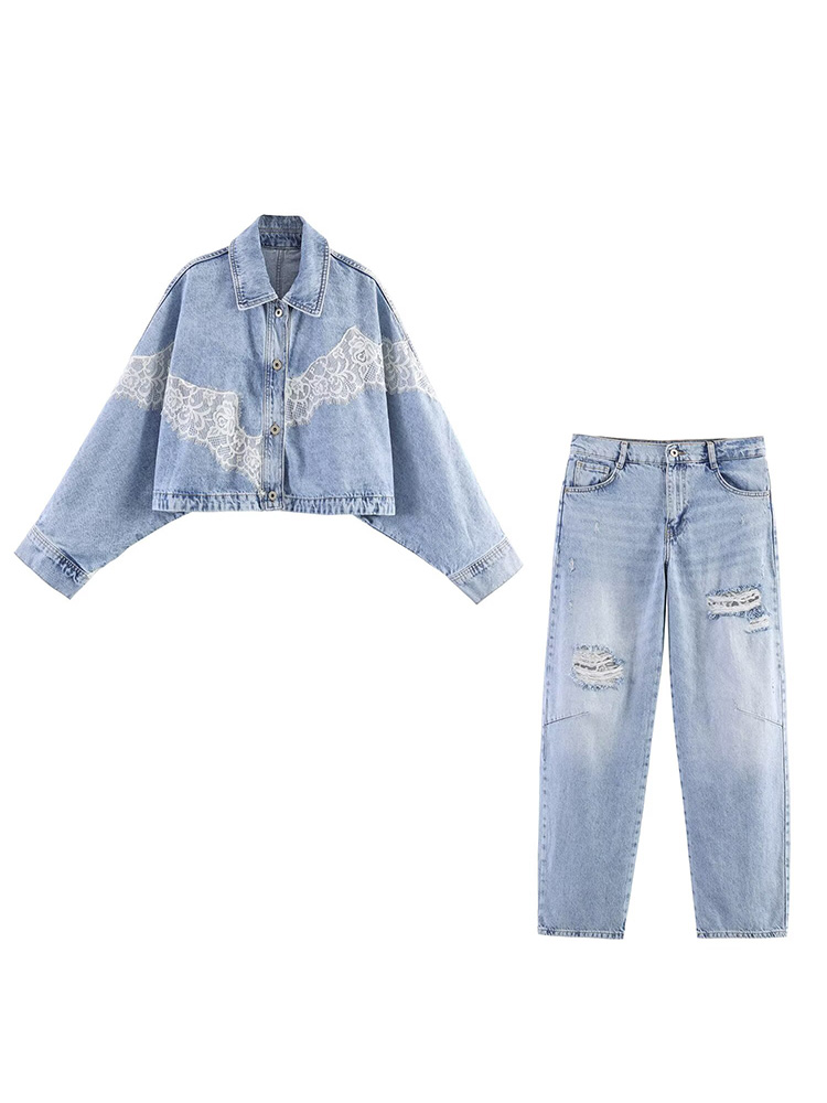 Conjunto de 2 piezas de chaque - Women'S Fashion Denim Jacket reseña y precio