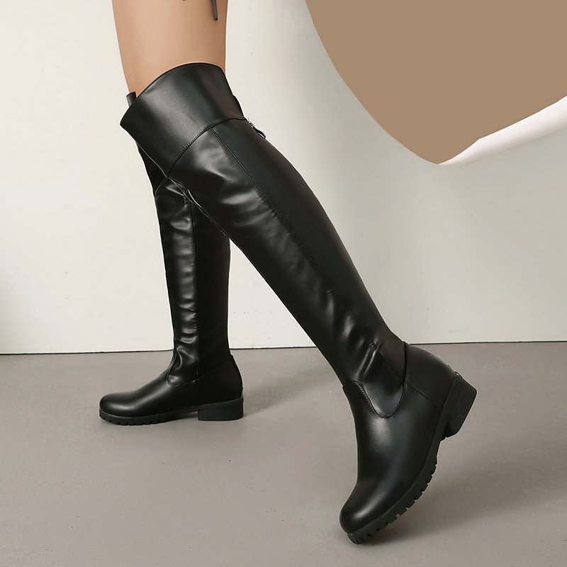 Botas Altas de Mujer con Crema - Women'S Fashion Riding Boots reseña y precio