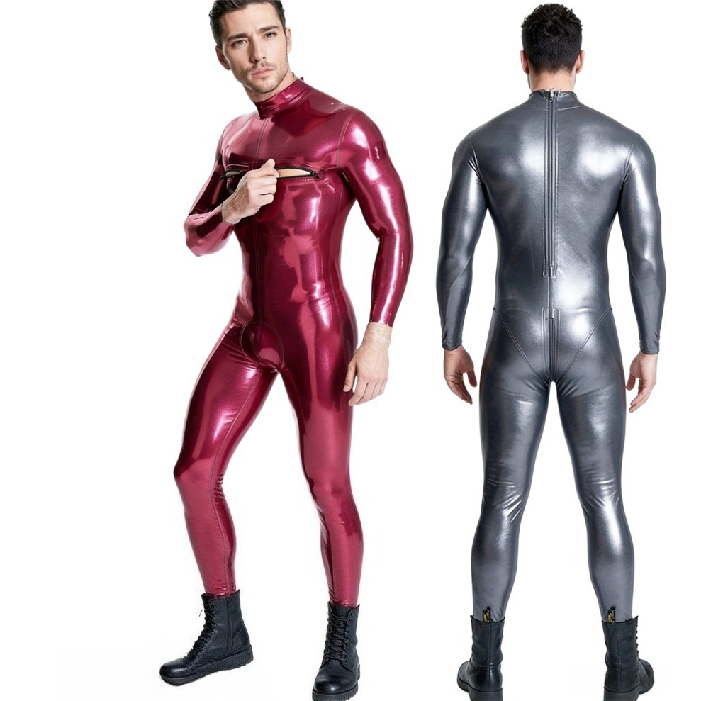 Traje de látex de goma con cue - Turtleneck Bodysuit reseña y precio