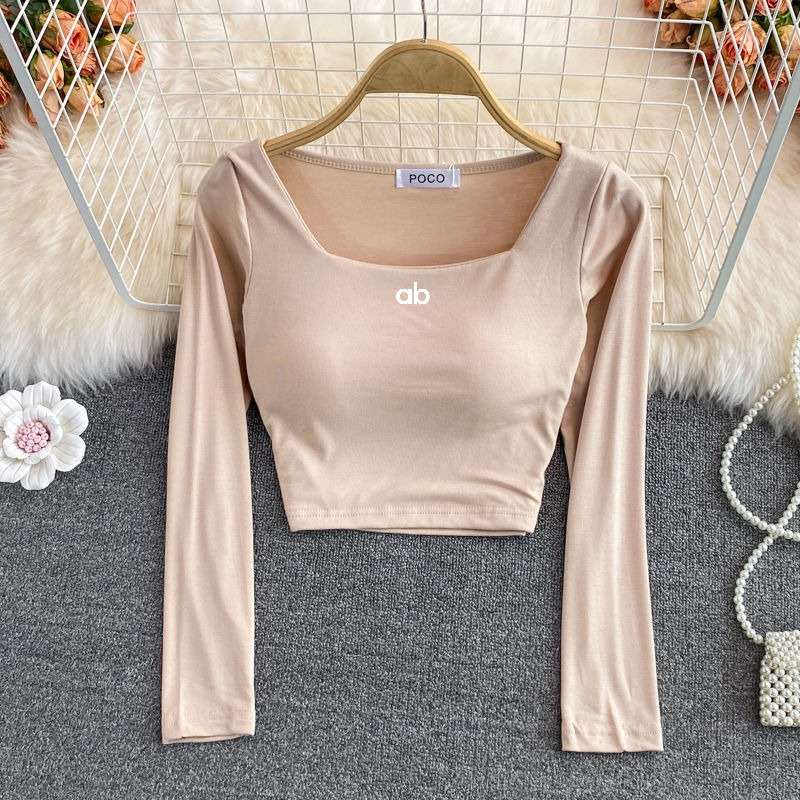 Camiseta de manga larga con cu - Women'S Fashion Layering reseña y precio