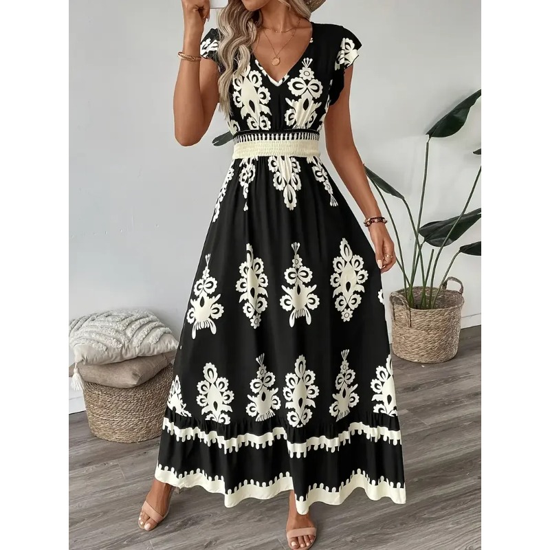 Vestido acampanado con cuello  - Women'S Fashion Visor reseña y precio