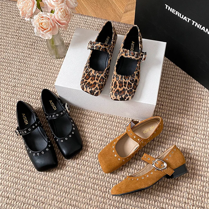 Zapatos Mary Jane de tacón baj - Women'S Fashion Brand Shoes reseña y precio