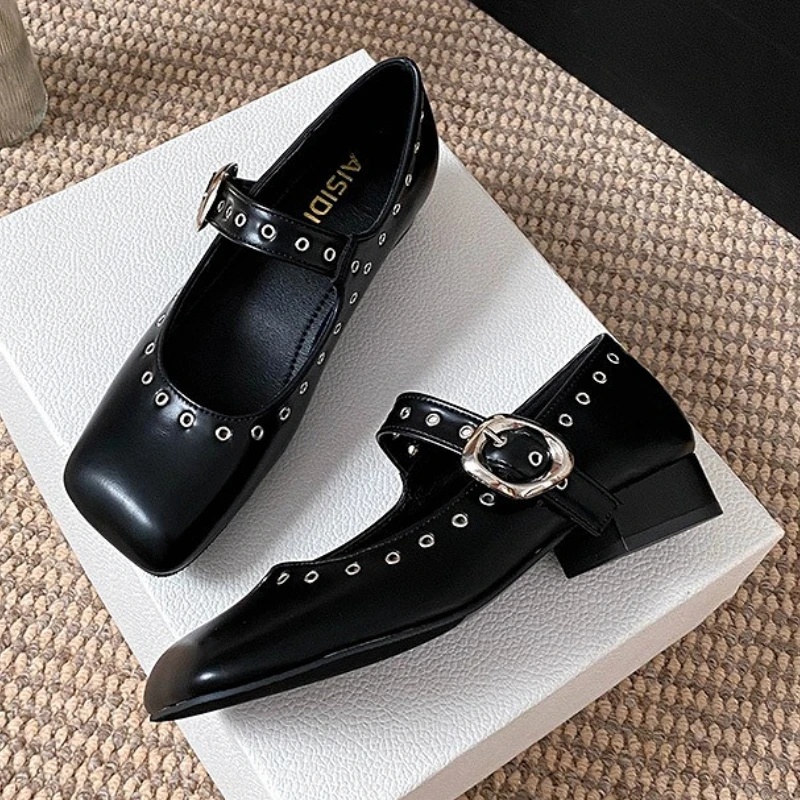 Zapatos Mary Jane de tacón baj - Women'S Fashion Brand Shoes reseña y precio